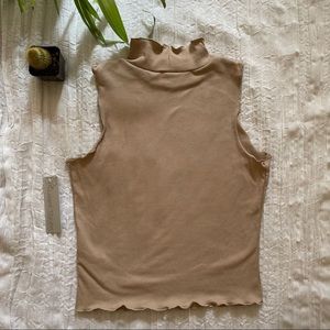 Lizard Thicket Leann Mock Neck Tank Beige M